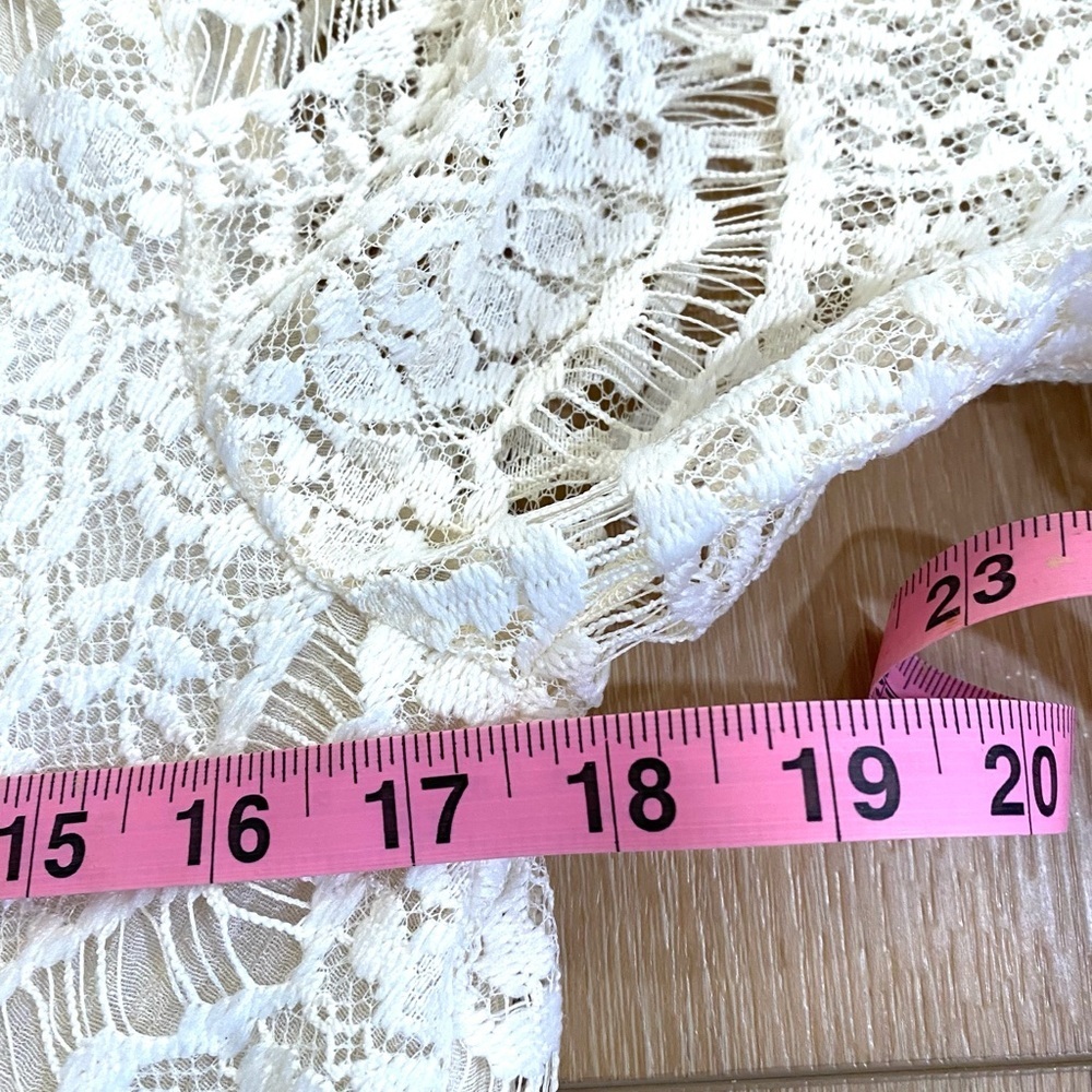 Umgee Dress Women’s Small Cream Lace Courthouse Babydoll Wedding Boho Beach - Picture 4 of 10